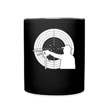 Schützenkönig Sport shooter target - Full Colour Mug - black - Front