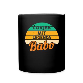 Babo Bosnien Vater Bosnischer Papa Balkan Bosna - Tasse einfarbig - Schwarz - Vorne