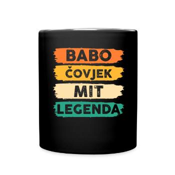Babo Bosnien Vater Bosnischer Papa Balkan Bosna - Tasse einfarbig - Schwarz - Vorne