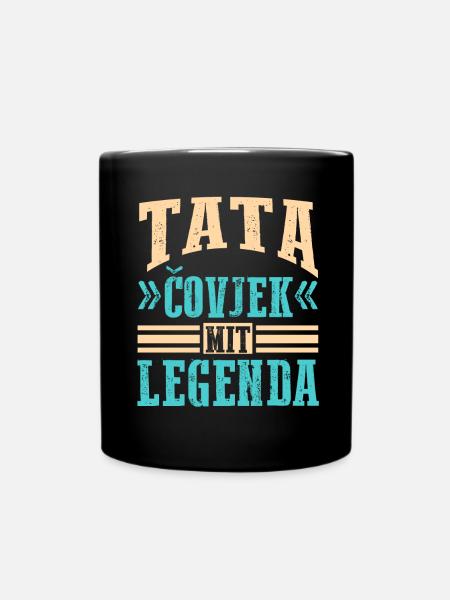 Serbien Vater Otac Srpski Balkan Papa Srbija - Tasse einfarbig - Schwarz
