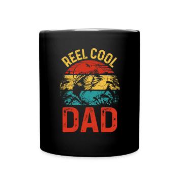Retro-Rolle Cooler Papa - Tasse einfarbig - Schwarz - Vorne