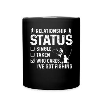 Statut de la relation Célibataire Pris Qui s’en soucie J’ai F - Mug uni - noir - Devant