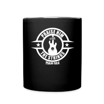 Lobe Ihn Mit Den Saiten Christliche Kirchenmusik - Tasse einfarbig - Schwarz - Vorne