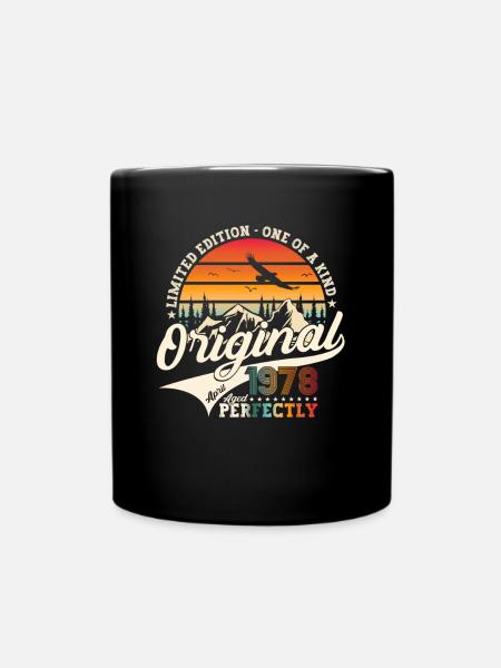 45. Geburtstag Mann Original April Jahrgang 1978 - Tasse einfarbig - Schwarz
