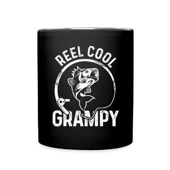 Rolle Cooler Opa - Tasse einfarbig - Schwarz - Vorne