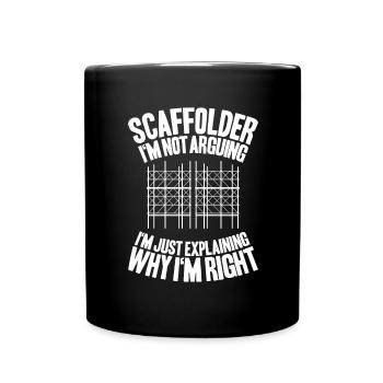 Scaffolding Scaffolding Scaffolding Scaffolding Assembler Scaffolder - Full Colour Mug - black - Front