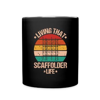 Scaffolding Scaffolding Scaffolder - Full Colour Mug - black - Front