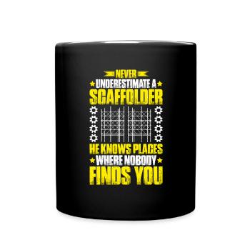 Scaffolding Scaffolding Scaffolding Scaffolding Assembler Scaffolder - Full Colour Mug - black - Front
