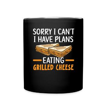 Sorry, I can't, I have plans, - Full Colour Mug - black - Front