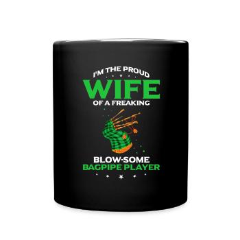 Bagpipes for pipers and Scots - Full Colour Mug - black - Front