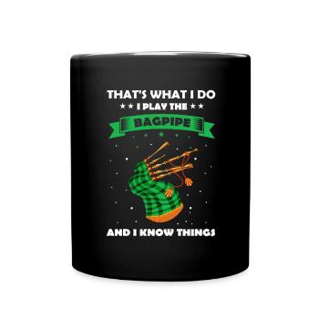 Citation de cornemuse pour un écossais et un musicien de cornemuse - Mug uni - noir - Devant