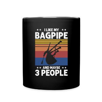 Citation de cornemuse pour un écossais et un musicien de cornemuse - Mug uni - noir - Devant