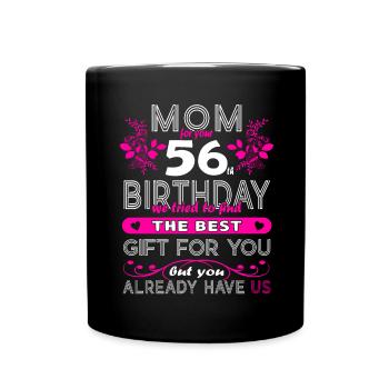 Funny Birthday Wishes Femmes 56th Birthday - Mug uni - noir - Devant