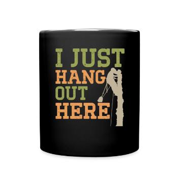 Ich hänge hier nur rum Baumpfleger Baumpfleger - Tasse einfarbig - Schwarz - Vorne