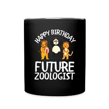 Future Zoologist Birthday Wildlife - Full Colour Mug - black - Front