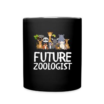 Future Zoologist Birthday Wildlife - Full Colour Mug - black - Front