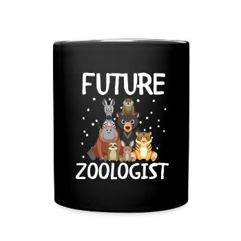 Future Zoologist Birthday Wildlife - Full Colour Mug - black - Front