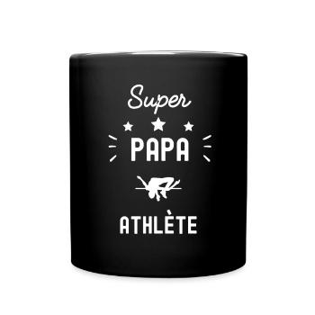 super papa athlète saut en hauteur fête des pères - Mug uni - noir - Devant