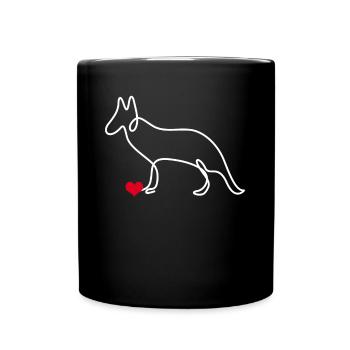 White Shepherd Dog Shepherd Dogs - Full Colour Mug - black - Front