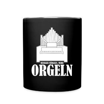 Orgel Orgelspieler Orgelbauer Organist - Tasse einfarbig - Schwarz - Vorne