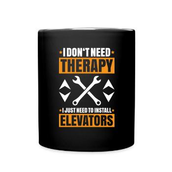 Elevator Fitter Elevator Mechanic Elevator Mechanic - Full Colour Mug - black - Front