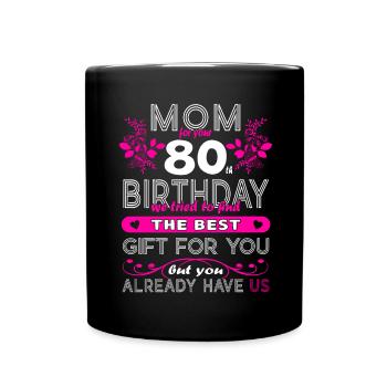 Funny Birthday Wishes Femmes 80e anniversaire - Mug uni - noir - Devant