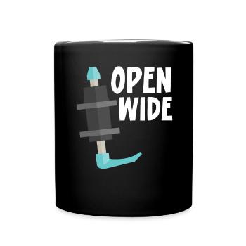 Open Wide Nurse Anesthesia Anesthesiologist - Full Colour Mug - black - Front