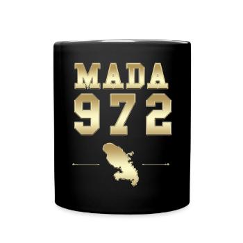 Martinique Mada 972 Gold Martinique Westindische Inseln - Tasse einfarbig - Schwarz - Vorne