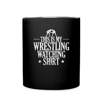 Ceci est mon Wrestling Watching Design Show Fight - Mug uni - noir - Devant