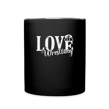 Love Wrestling Show Fight Acting - Full Colour Mug - black - Front