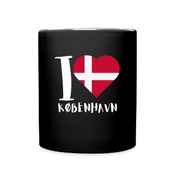 Kobenhavn Denmark Danish Kobenhaven Mermaid - Full Colour Mug - black - Front