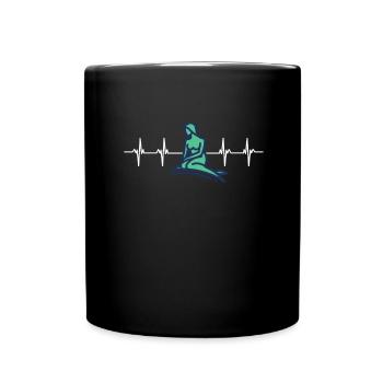 Kobenhavn Denmark Danish Kobenhaven Mermaid - Full Colour Mug - black - Front