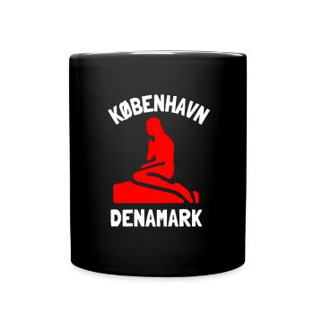Kobenhavn Denmark Danish Kobenhaven Mermaid - Full Colour Mug - black - Front