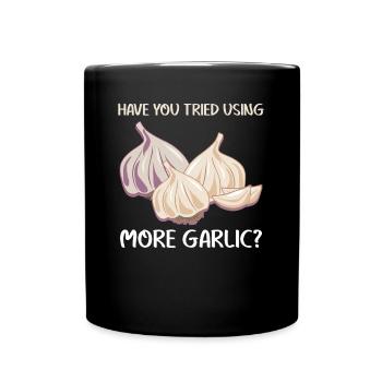 Knoblauch Knoblauchzehen - Tasse einfarbig - Schwarz - Vorne