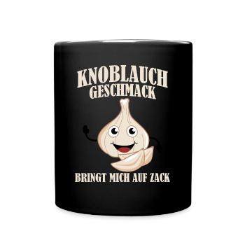 Knoblauch Knoblauchzehe - Tasse einfarbig - Schwarz - Vorne