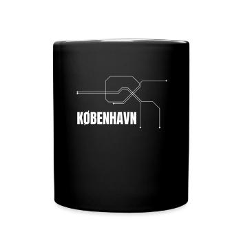 Kobenhavn Denmark Danish Kobenhaven Mermaid - Full Colour Mug - black - Front
