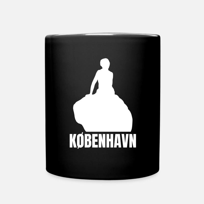 Kobenhavn Denmark Danish Kobenhaven Mermaid - Tasse einfarbig - Schwarz