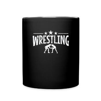 Wrestling Show Fight Acting Stunt - Full Colour Mug - black - Front