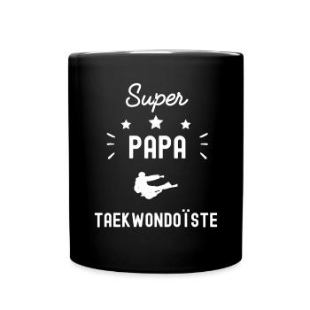 super papa taekwondoïste taekwondo fête des pères - Mug uni - noir - Devant