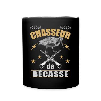 Chasseur De Bécasse Cadeau Humour Chasse - Mug uni - noir - Devant