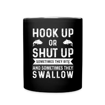 Brancher ou se taire Parfois, ils mordent et parfois - Mug uni - noir - Devant