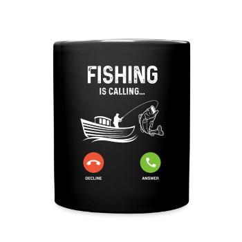 La pêche est un métier - Mug uni - noir - Devant