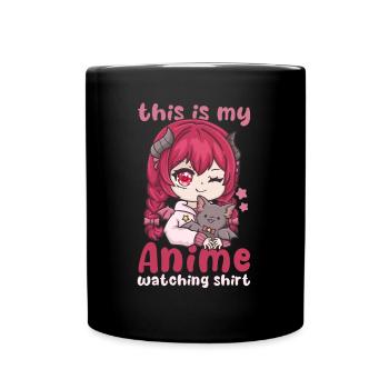 This Is My Anime Watching Shirt I Kawaii Otaku - Tasse einfarbig - Schwarz - Vorne