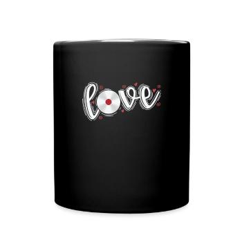Love Vinyl Record Music Record - Full Colour Mug - black - Front