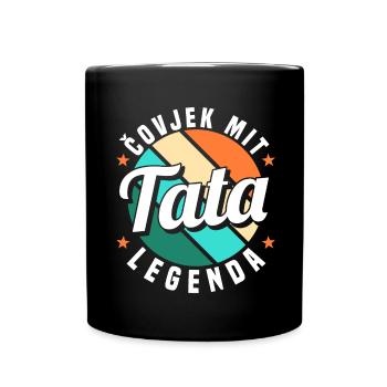 Serbien Vater Otac Srpski Balkan Papa Srbija - Tasse einfarbig - Schwarz - Vorne