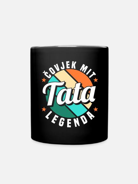 Serbien Vater Otac Srpski Balkan Papa Srbija - Tasse einfarbig - Schwarz