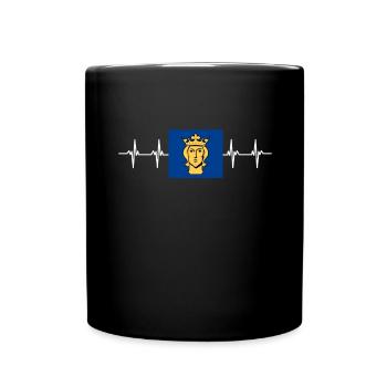 Sverige Sweden Swedish Dala Horse Dalecarlian - Tasse einfarbig - Schwarz - Vorne