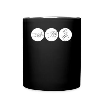 Kpop Finger Korean Popmusik K-Pop - Tasse einfarbig - Schwarz - Vorne
