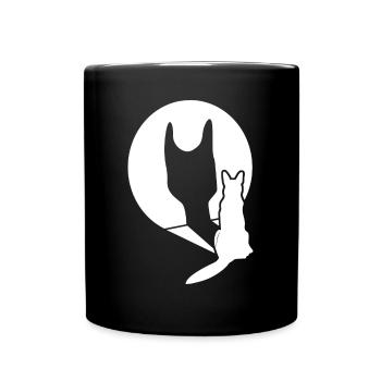 White Shepherd Dog Shade Shepherd Dogs - Full Colour Mug - black - Front