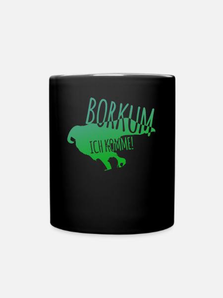 Borkum Urlaub - Tasse einfarbig - Schwarz